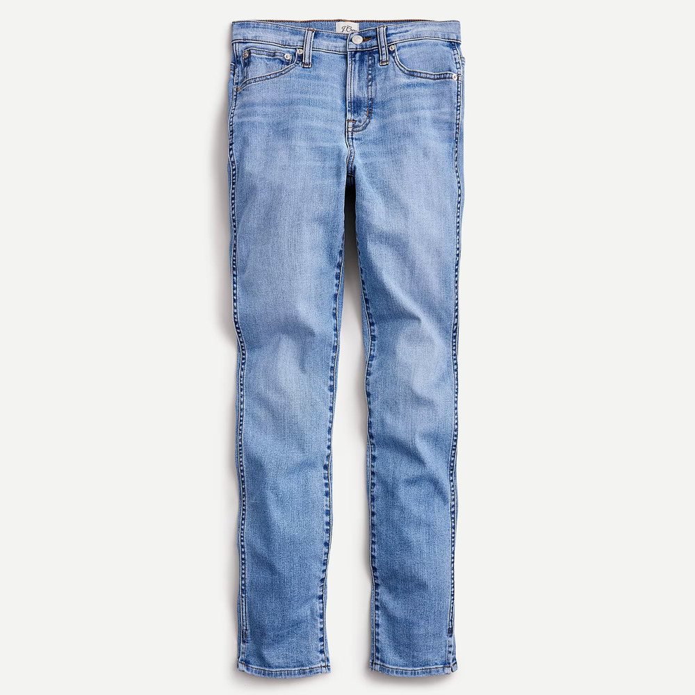 J. CREW 9" Vintage Straight Jean with Side Slit Pale Pool Wash Sz 27
